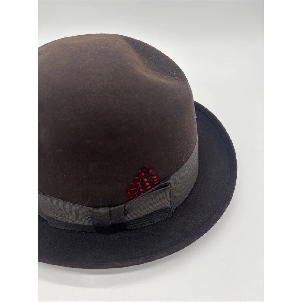 Vintage Brown Fedora Men's Hat Made In Usa Carson Pirie Scott